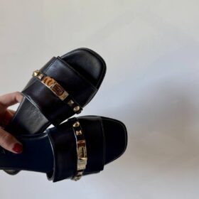 Ciabattina Padlock black