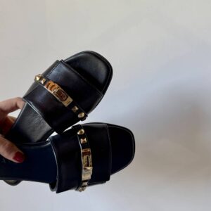 Ciabattina Padlock black