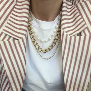Collana multifili catena perle