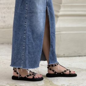 Sandalo Hadley suede nero