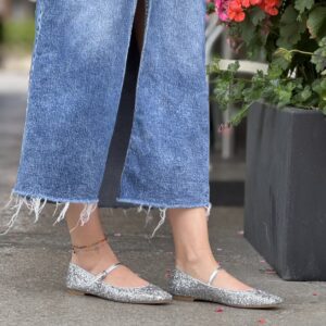 Alternative view of Flat glitter argento Prosperine
