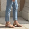Sandalo Anisa suede cammello