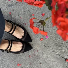 Slingback Rose black