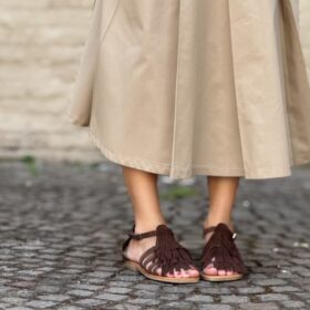 Sandalo Jungle suede testa di moro
