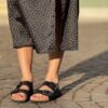 Ciabatta doppia fascia glitter black