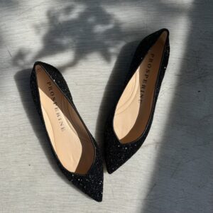 Flat glitter nero Prosperine