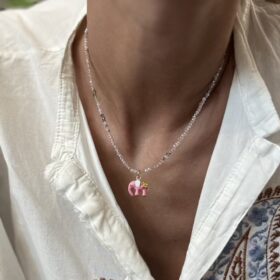 Collana Corfù elefantino rosa