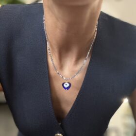 Collana Corfù cuore blu