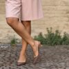 Slingback Dakota rafia testa di moro