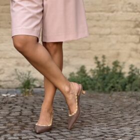 Slingback Dakota rafia testa di moro