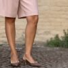 Slingback Dakota rafia testa di moro