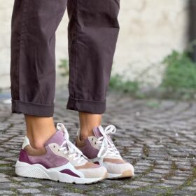 Sneaker combi malva
