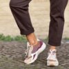 Sneaker combi malva