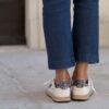 Sneaker PLAY 4B12 glitter acciaio