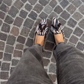 Loafer zebrata nappine testa di moro