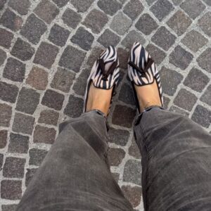 Loafer zebrata nappine testa di moro
