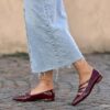 Flat Lima bordeaux