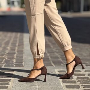 T bar Sveva suede caffè