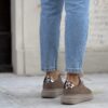 Sneaker platform taupe gioiello Sneaker platform taupe gioiello