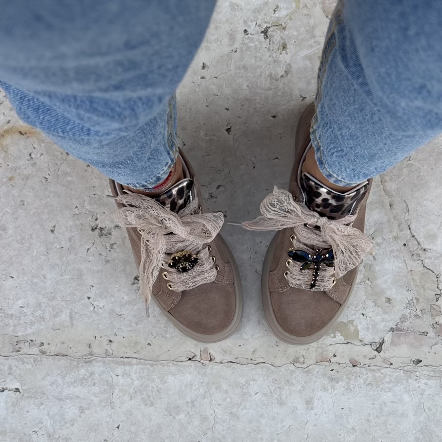 Sneaker platform taupe gioiello Sneaker platform taupe gioiello - immagine 7