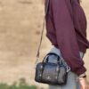 Borsa Eva mini duffle nera Cuoieria Fiorentina