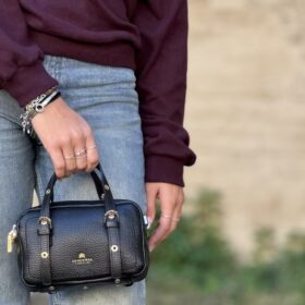 Borsa Eva mini duffle nera Cuoieria Fiorentina