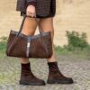Borsa Sailor suede testa di moro
