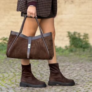 Borsa Sailor suede testa di moro
