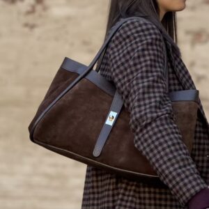 Alternative view of Borsa Sailor suede testa di moro