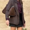 Borsa Sailor suede testa di moro