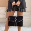 Ethnic Bowling bag suede black La Carrie