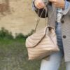 Bowling bag beige La Carrie