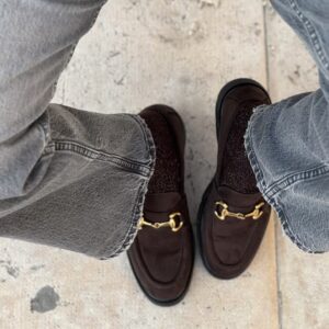 Mocassino Astry suede cioccolato