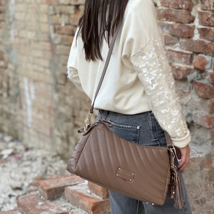 Touchy shopper leather bag Taupe La Carrie Touchy shopper leather bag Taupe La Carrie - immagine 4