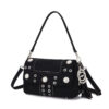 Ethnic Bowling bag suede black La Carrie
