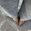 Décolleté raso leopardina