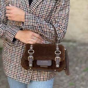 Atena bag Teddy small brown La Carrie