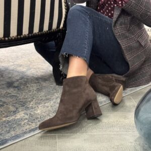 Tronchetto Boston suede testa di moro