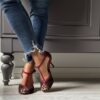 Scarpina T bar Bianca combi leo