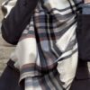 Sciarpa check brown soft