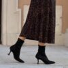 Tronchetto stretch nero