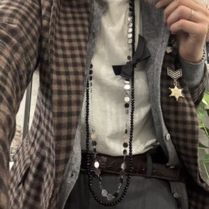 Collana lunga fiocchetto nero