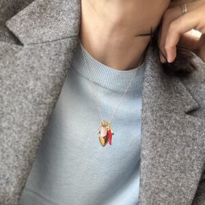 Alternative view of Collana multi charms Stella Bloom