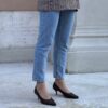 Décolleté suede testa di moro tacco 5 cm