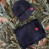 Set cuffia sciarpa cuore Susy Mix (vari colori)