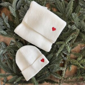 Set cuffia sciarpa cuore Susy Mix (vari colori)