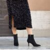 Tronchetto Belize suede nero