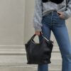 Borsa Borchietta pelle nera
