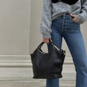 Borsa Borchietta pelle nera