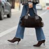Borsa Larissa suede cioccolato